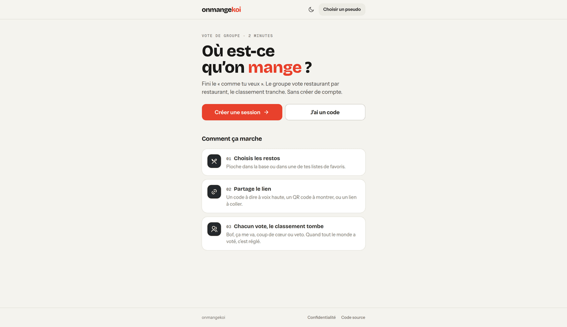 Page d'accueil d'onmangekoi