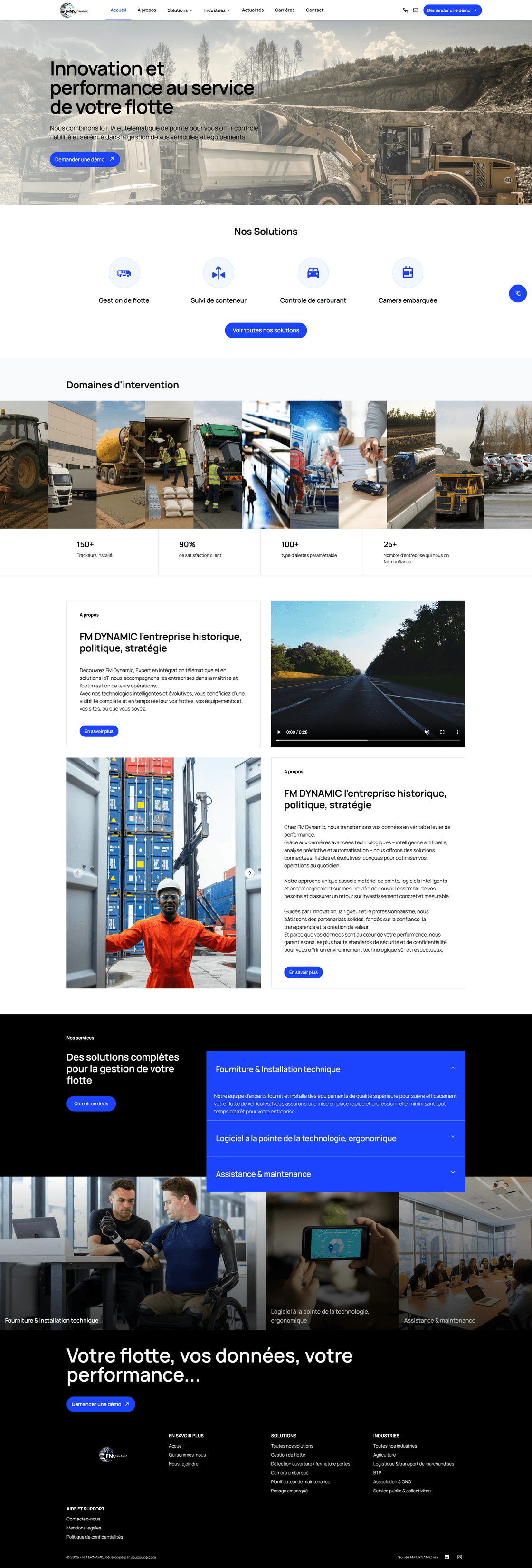 Full homepage view of FM Dynamic
